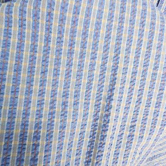 Royal Robbins Outdoor  Travel Blue Striped Men's Button Front Short Sleeve Shirt - Picture 8 of 12
